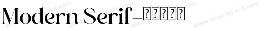 Modern Serif字体转换